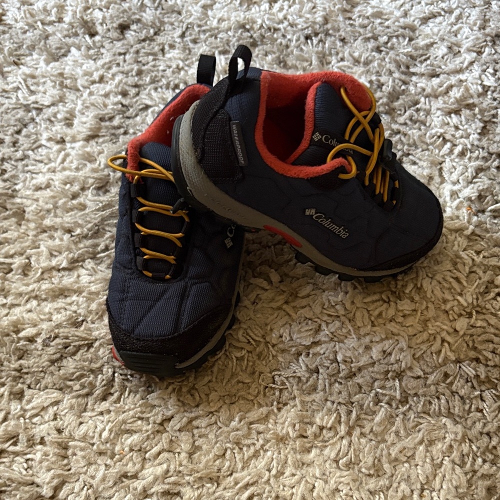 Columbia Kids' Navy and Yellow Sneakers